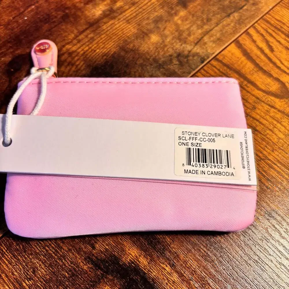 Stoney Clover Lane Pink‎ Zipped Card Case